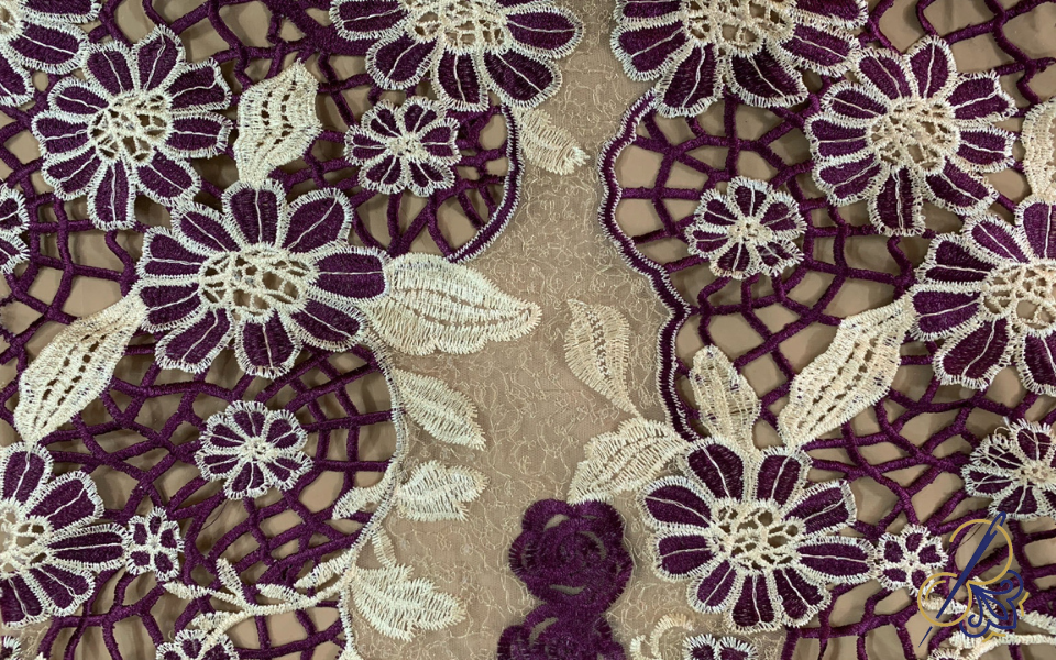 پارچه دانتل بنفش (4) - تصویر 3