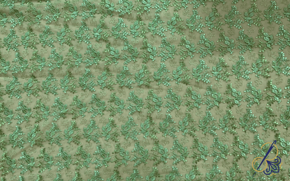 پارچه گیپور سبز 2